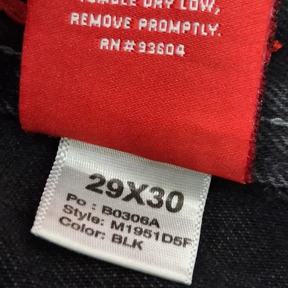 y2k Jnco Black Denim‎ Jeans Size 29x30 Gothic Spellout Double Back Pockets Wide